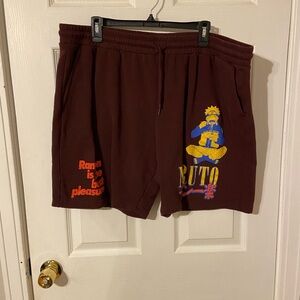 Graphic Shorts with Ramen and Character Design XXL